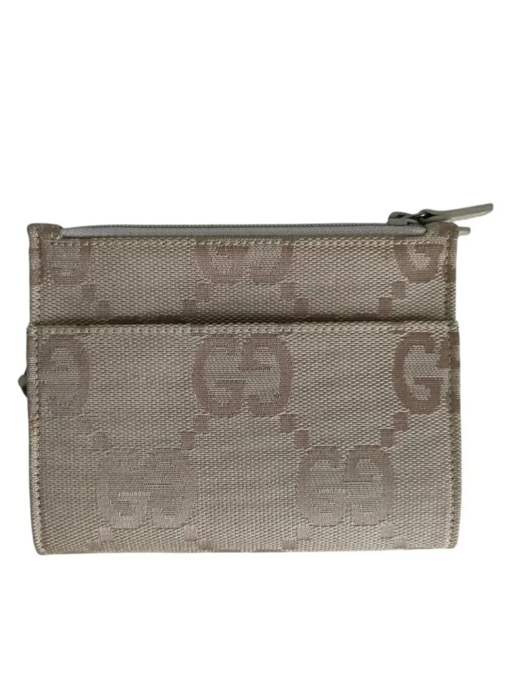Gucci GG Canvas Coin Card Case Wallet Purse 030 Beige